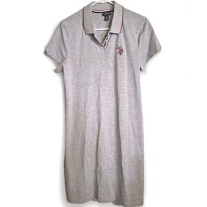 US Polo Association Womens Sports Dress Gray With Logo Size Large EUC